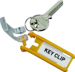 Schlüsselanhänger DURABLE KEY-,CLIP, gelb, 6er Pack