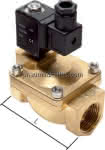 2/2-Wege Magnetventil G 1-1/2" , stromlos geschlossen (NC),NB