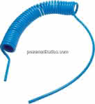 PUR-Spiralschlauch 4 x 2 mm,,blau, 3,0 mtr. Arbeitslänge