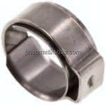 1-Ohr-Schlauchschelle 12,3 -,14,3mm, Edelstahl