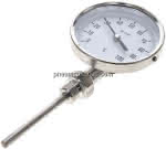 Bimetallthermometer, senk-,recht D100/0 bis +100°C/100mm
