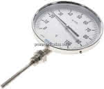 Bimetallthermometer, senk- recht D160/0 bis +100°C/100mm
