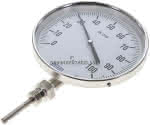 Bimetallthermometer, senk- recht D160/0 bis +100°C/63mm