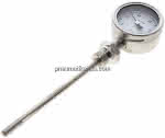 Bimetallthermometer, senk- recht D63/0 bis +100°C/160mm