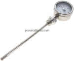 Bimetallthermometer, senk- recht D63/0 bis +100°C/200mm