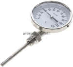 Bimetallthermometer, senk-,recht D100/0 bis +120°C/100mm