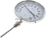 Bimetallthermometer, senk- recht D160/0 bis +120°C/100mm