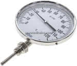 Bimetallthermometer, senk- recht D160/0 bis +120°C/63mm