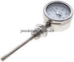 Bimetallthermometer, senk- recht D63/0 bis +120°C/100mm