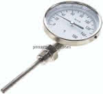 Bimetallthermometer, senk-,recht D100/0 bis +160°C/100mm