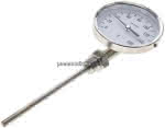 Bimetallthermometer, senk-,recht D100/0 bis +160°C/160mm