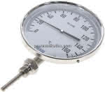 Bimetallthermometer, senk- recht D160/0 bis +160°C/63mm