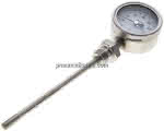 Bimetallthermometer, senk- recht D63/0 bis +160°C/160mm