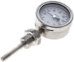 Bimetallthermometer, senk- recht D63/0 bis +160°C/63mm