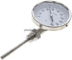 Bimetallthermometer, senk- recht D100/0 bis +200°C/100mm