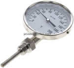 Bimetallthermometer, senk- recht D100/0 bis +200°C/63mm