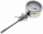 Bimetallthermometer, senk- recht D63/0 bis +200°C/100mm