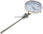 Bimetallthermometer, senk- recht D100/0 bis +250°C/160mm