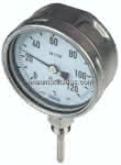 Bimetallthermometer, senk-,recht D100/-20 bis +60°C/100mm
