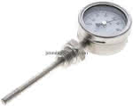 Bimetallthermometer, senk- recht D63/-20 bis +60°C/100mm