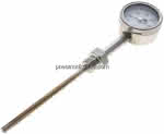 Bimetallthermometer, senk- recht D63/0 bis +300°C/160mm