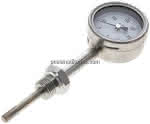 Bimetallthermometer, senk- recht D63/0 bis +300°C/63mm