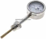 Bimetallthermometer, senk- recht D63/0 bis +400°C/63mm