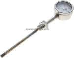 Bimetallthermometer, senk- recht D63/0 bis +500°C/160mm