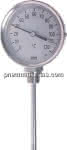 Bimetallthermometer, senk- recht D100/0 bis +60°C/200mm