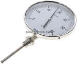 Bimetallthermometer, senk- recht D160/0 bis +60°C/100mm