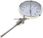 Bimetallthermometer, senk- recht D100/0 bis +80°C/100mm