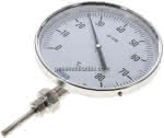Bimetallthermometer, senk- recht D160/0 bis +80°C/63mm