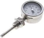 Bimetallthermometer, senk- recht D63/0 bis +80°C/63mm
