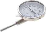 Bimetallthermometer, senk-,recht D100/0 bis +160°C/63mm