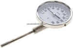 Bimetallthermometer, senk- recht D100/0 bis +200°C/100mm