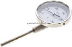 Bimetallthermometer, senk- recht D100/0 bis +250°C/100mm