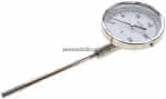 Bimetallthermometer, senk- recht D100/0 bis +250°C/160mm