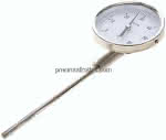 Bimetallthermometer, senk-,recht D100/0 bis +60°C/160mm