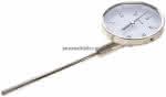 Bimetallthermometer, senk- recht D100/0 bis +60°C/160mm