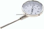 Bimetallthermometer, senk-,recht D100/0 bis +80°C/100mm