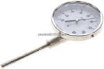 Bimetallthermometer, senk- recht D100/0 bis +80°C/160mm