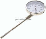 Bimetallthermometer, senk-,recht D100/0 bis +80°C/63mm