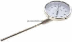 Bimetallthermometer, senk- recht D100/0 bis +80°C/63mm