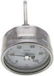 Bimetallthermometer, waage- recht D100/0 bis +100°C/100mm