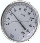 Bimetallthermometer, waage-,recht D160/0 bis +100°C/63mm