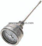 Bimetallthermometer, waage-,recht D63/0 bis +100°C/160mm