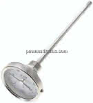Bimetallthermometer, waage-,recht D63/0 bis +100°C/200mm