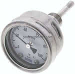 Bimetallthermometer, waage-,recht D63/0 bis +100°C/63mm
