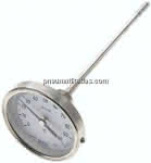 Bimetallthermometer, waage-,recht D80/0 bis +100°C/200mm