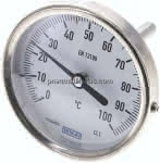 Bimetallthermometer, waage-,recht D80/0 bis +100°C/63mm